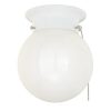 New 😀 Patriot Lighting® Globe White Integrated LED Flush Mount Ceiling Light 🎁 -Patriot Lighting Sales vx cc5816w