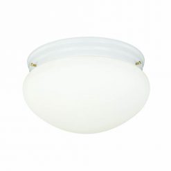 Outlet ✔️ Patriot Lighting® Mushroom White 2-Light Flush Mount Ceiling Light 😍