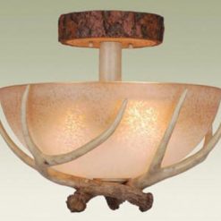 Top 10 💯 Patriot Lighting® Lodge Noachian Stone 3-Light Semi-Flush Mount Ceiling Light ⌛