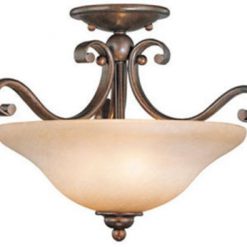 Best deal 🛒 Patriot Lighting® Monrovia Royal Bronze 3-Light Semi-Flush Mount Ceiling Light 🌟