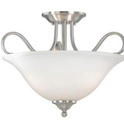 Brand new 💯 Patriot Lighting® Samantha Satin Nickel 3-Light Semi-Flush Mount Ceiling Light ❤️