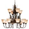 Flash Sale 😀 Patriot Lighting® Yellowstone 12-Light Burnished Bronze Chandelier ❤️ -Patriot Lighting Sales vx ch38312bbz