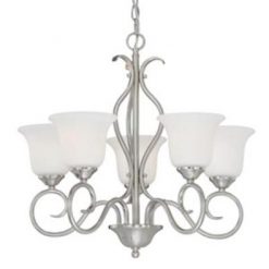Cheapest 🎉 Patriot Lighting® Samantha 5-Light Satin Nickel Chandelier 🥰
