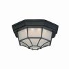 Deals 🎉 Patriot Lighting® Caine Textured Black LED Outdoor Flush Mount Ceiling Light 😀 -Patriot Lighting Sales vx of4923tb