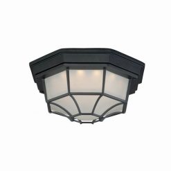 Deals 🎉 Patriot Lighting® Caine Textured Black LED Outdoor Flush Mount Ceiling Light 😀