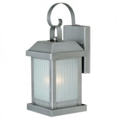 Hot Sale 💯 Patriot Lighting® Meridian Painted Brushed Nickel Outdoor Wall Light 👏
