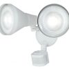 Best deal 🎁 Patriot Lighting® White Dual Head Motion Sensor Outdoor Security Flood Light 💯 -Patriot Lighting Sales vx ow9235w