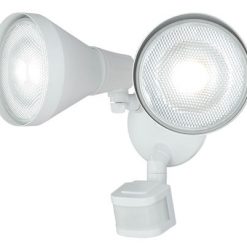 Best deal 🎁 Patriot Lighting® White Dual Head Motion Sensor Outdoor Security Flood Light 💯